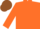 Silk - Orange, brown 'va', orange and brown cap