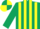Silk - Dark Green and Yellow stripes, Dark Green sleeves, quartered cap