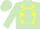 Silk - Light green, yellow polka dots, yellow circle c/g