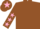 Silk - Brown, pink stars on sleeves, brown cap, pink star