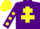 Silk - Purple, Yellow Cross of Lorraine, Purple sleeves, Yellow spots, Yellow cap