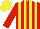 Silk - Red and Yellow stripes, Red sleeves, Yellow cap