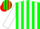 Silk - Forest green, red dragon, red and white stripes on sleeves