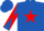 Silk - Royal blue, red star, royal blue and red diagonally quartered sleeves