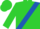 Silk - Lime green, royal blue cross sash