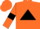 Silk - Orange, Black Triangle, Black Armlets On Sleeves, Orange Cap