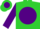 Silk - Lime green, lime green 'bro car' on purple ball, purple sleeves
