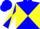 Silk - Blue & yellow diagonal quarters, blue & yellow diagonally quartered slvs