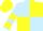 Silk - Light blue and yellow (quartered), chevrons on sleeves, yellow cap