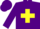 Silk - Purple, yellow cross, gray 'iamsracingstable'
