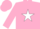 Silk - Pink and black, white star in black frame
