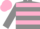 Silk - Grey body, pink hooped, grey arms, pink cap