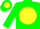 Silk - Green, 'go' in yellow ball, yellow and green block sleeves