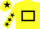 Silk - Yellow, Black hollow box, Yellow sleeves, Black stars, Yellow cap, Black star