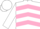Silk - White, pink chevrons, white cap