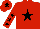 Silk - Red, Black star, Red sleeves, Black stars, Red cap, Black star