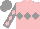 Silk - Pink body, grey triple diamond, grey arms, pink diamonds, grey cap