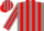 Silk - Grey, red stripes