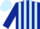 Silk - Dark blue and light blue stripes, dark blue sleeves, light blue cap