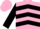 Silk - Pink, black chevrons and sleeves