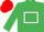 Silk - Emerald green, white hollow box, red cap
