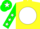 Silk - Yellow, white ball, red rose, green sleeves, white stars, green cap, white star