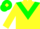 Silk - Yellow body, green chevron, yellow arms, green chevron, green cap, yellow diamond