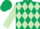 Silk - Dark green, light green diamonds and sleeves