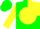Silk - Green, green 'z' on yellow ball, green and yellow quartered sleeves, green cap