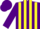 Silk - Purple, yellow stripes, purple cap