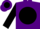 Silk - Purple, purple r on black ball, black bars on  sleeves