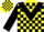 Silk - Yellow, black triangular panel, black blocks on sleeves