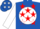 Silk - Royal blue, white dot on red texas emblem on white ball, red stars on white sleeves