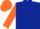 Silk - Dark blue body, orange belt, orange arms, orange cap