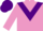 Silk - Mauve body, purple chevron, mauve arms, purple chevron, purple cap
