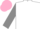 Silk - White body, grey arms, pink chevron, pink cap