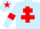 Silk - Light blue, red cross of lorraine, armlets and star on cap