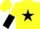 Silk - Yellow body, black star, yellow arms, black halved, yellow cap