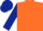 Silk - Orange body, dark blue arms, dark blue cap