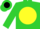 Silk - Lime green, black 'b' on yellow ball
