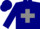 Silk - Navy blue, gray cross