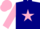 Silk - Navy blue, pink star and sleeves, navy cap