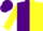 Silk - Purple and yellow halves, purple and yellow slvs