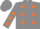 Silk - Grey, orange spots