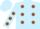 Silk - Light blue, brown dots, brown dots on slvs