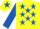 Silk - Yellow, Royal Blue stars, sleeves and star on cap