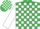 Silk - Emerald green, white blocks on sleeves