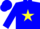 Silk - Blue, blue 'r' in yellow star
