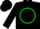Silk - Black with green emblem inside green circle