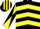 Silk - Black & yellow chevrons, yellow sleeves, black diabolo, yellow & black striped cap